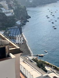 View of the beach from our balcony!!!