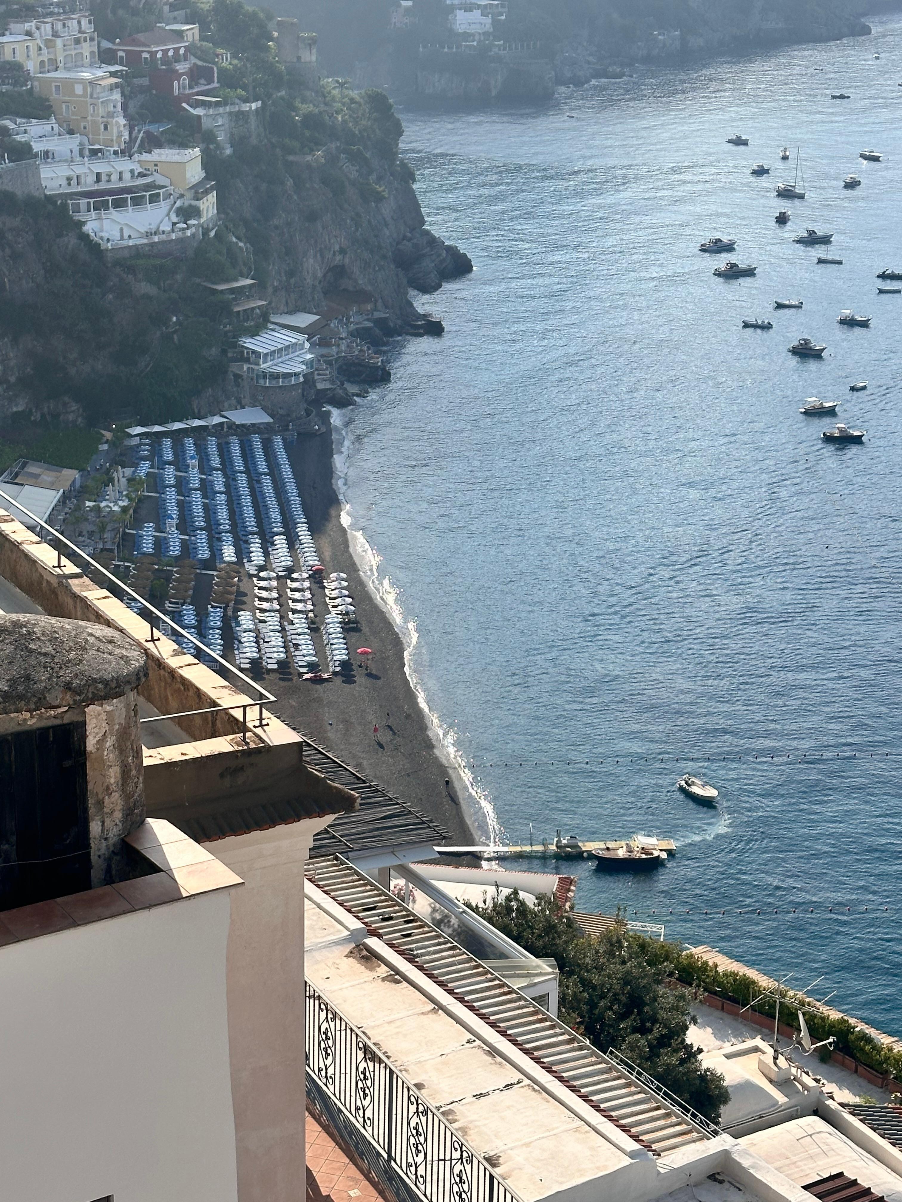 View of the beach from our balcony!!!