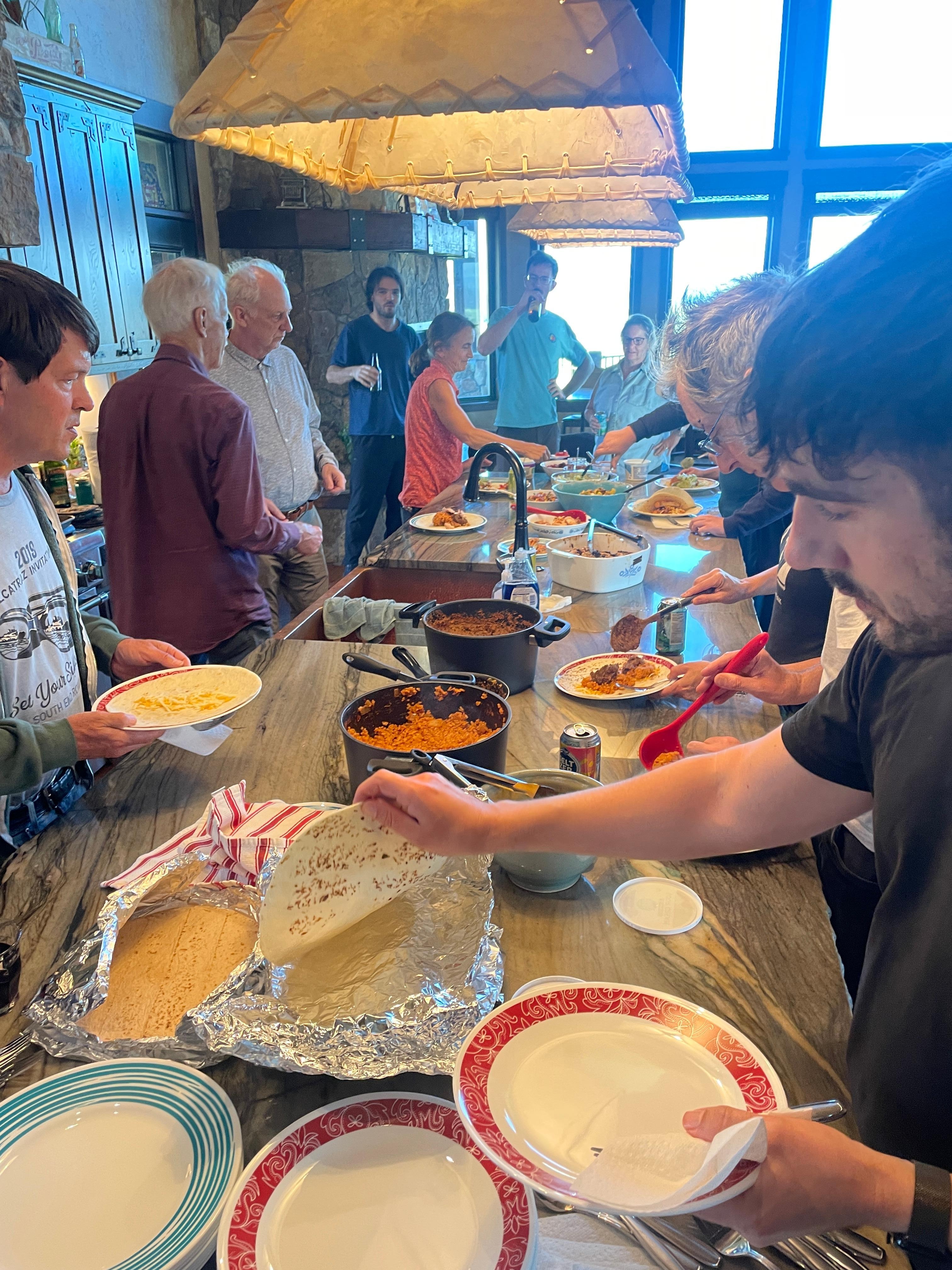 Homemade burritos for 28!