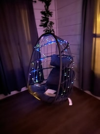The chair had lights and looked so cool at night