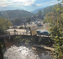 View from the elevator