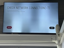 Televisions not programmed or functional due to wi-fi concerns.