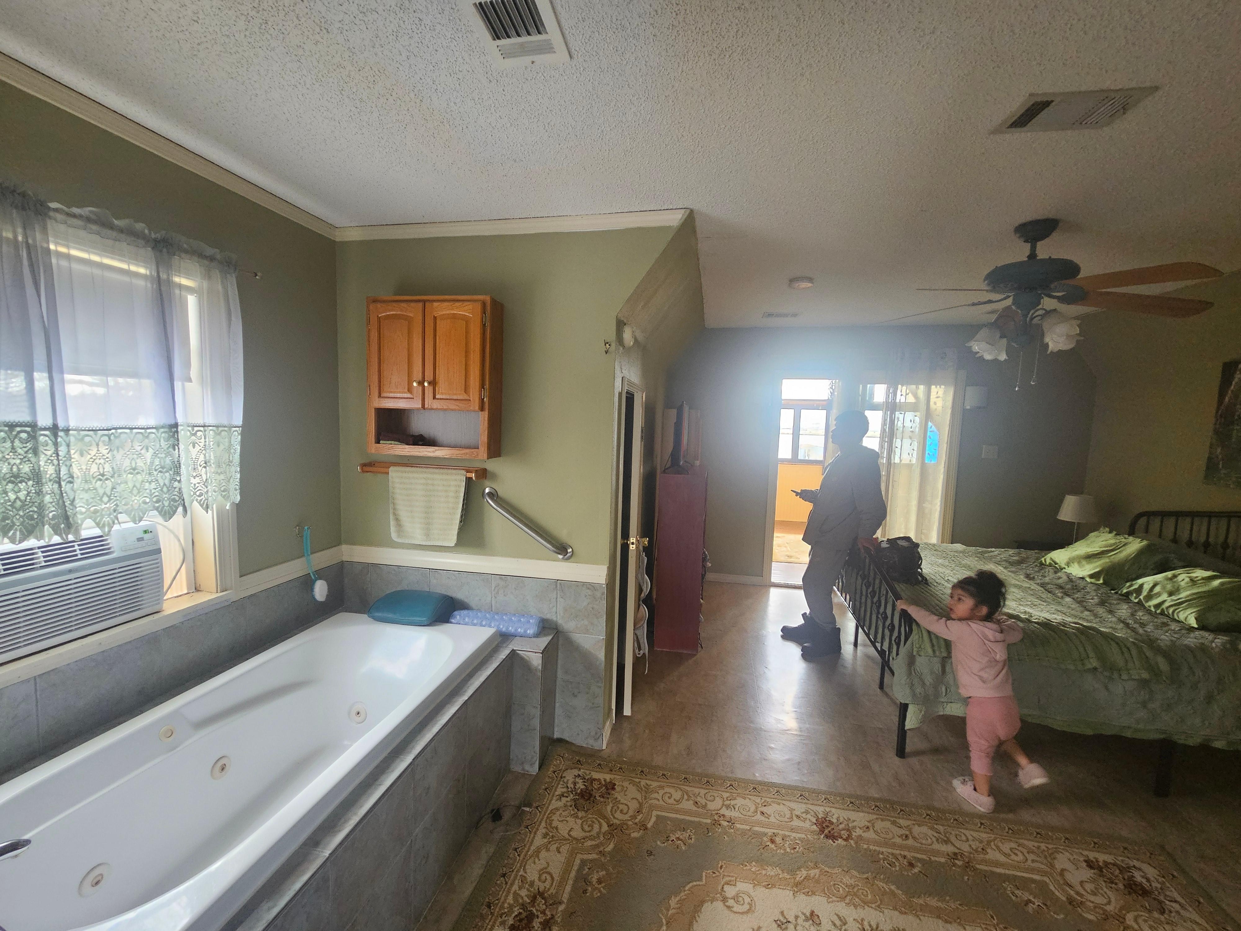 Bedroom on the top floor.