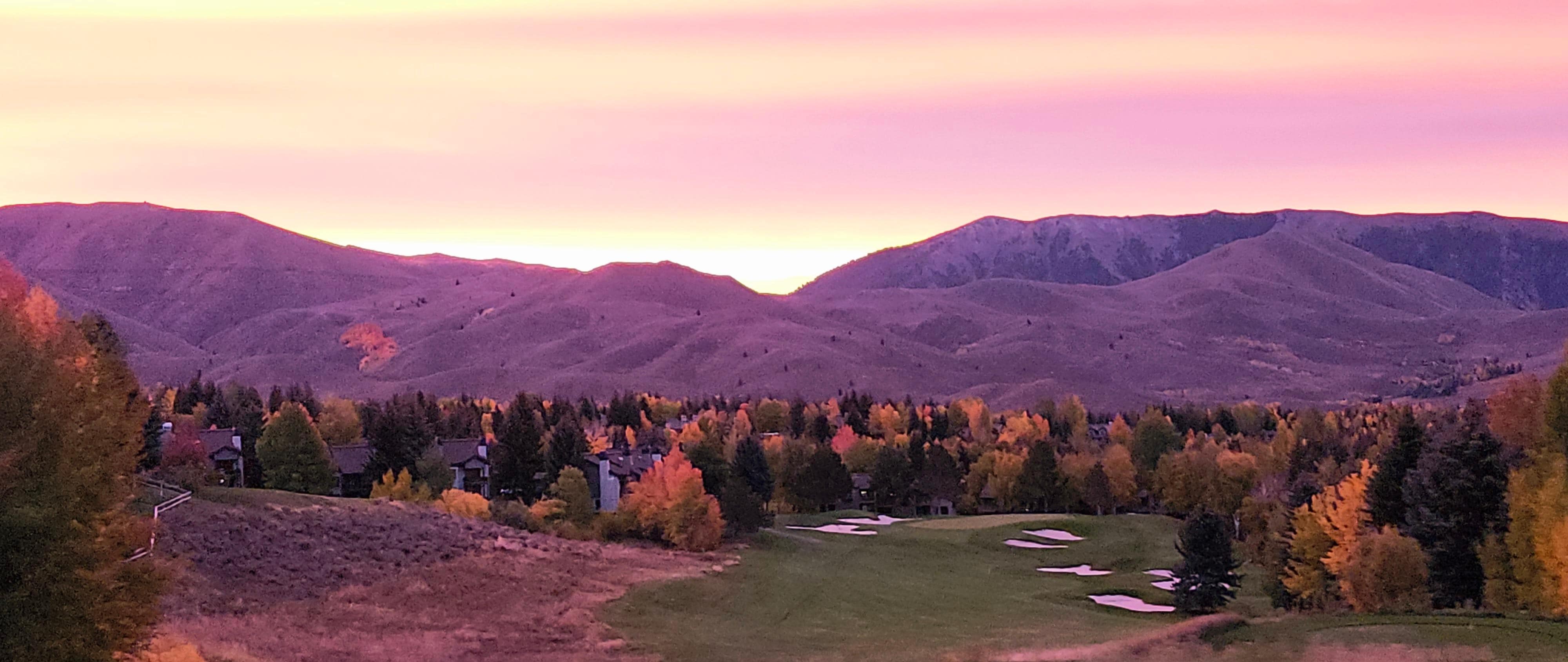 Sunrise over the golf course