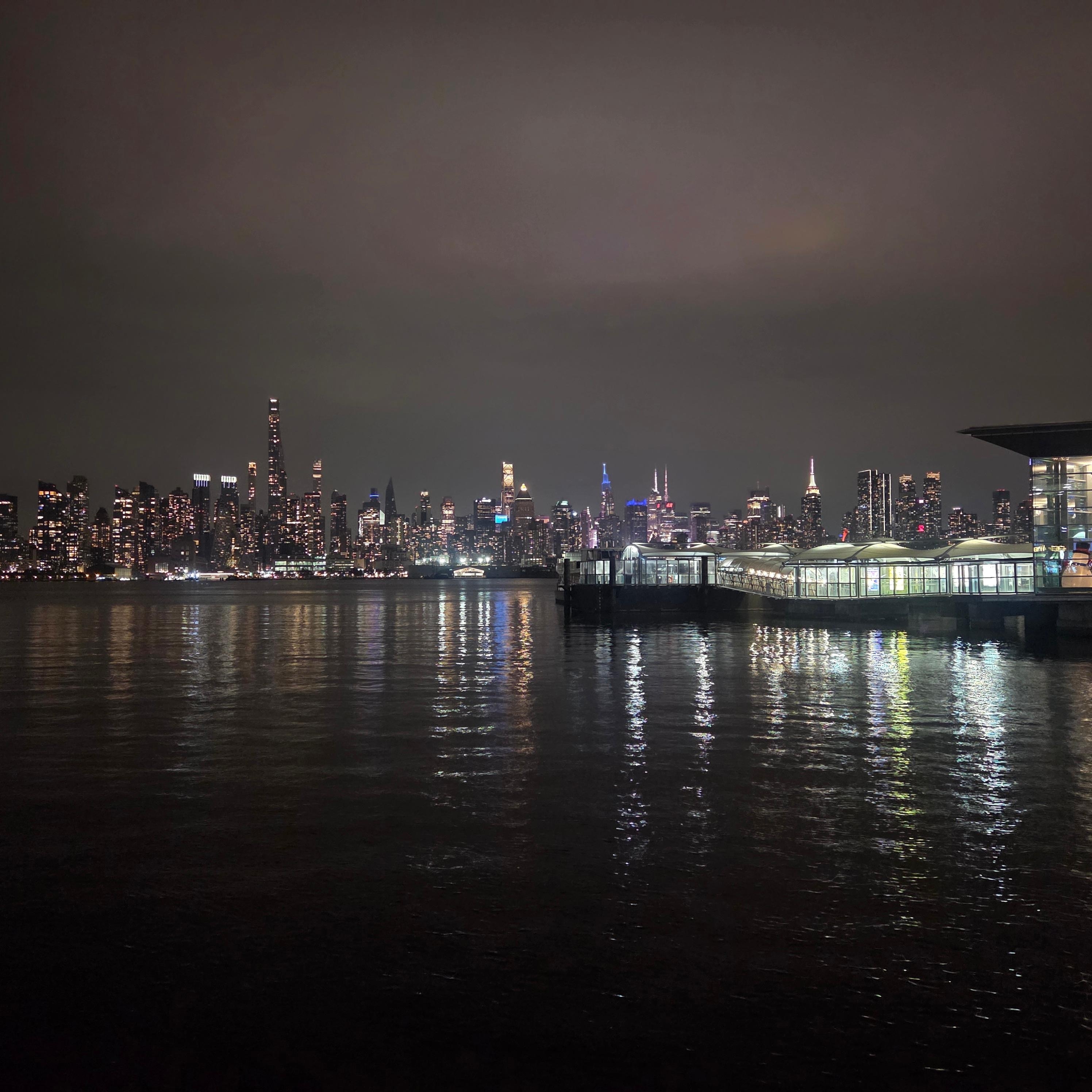 Evening view across the Hudson.