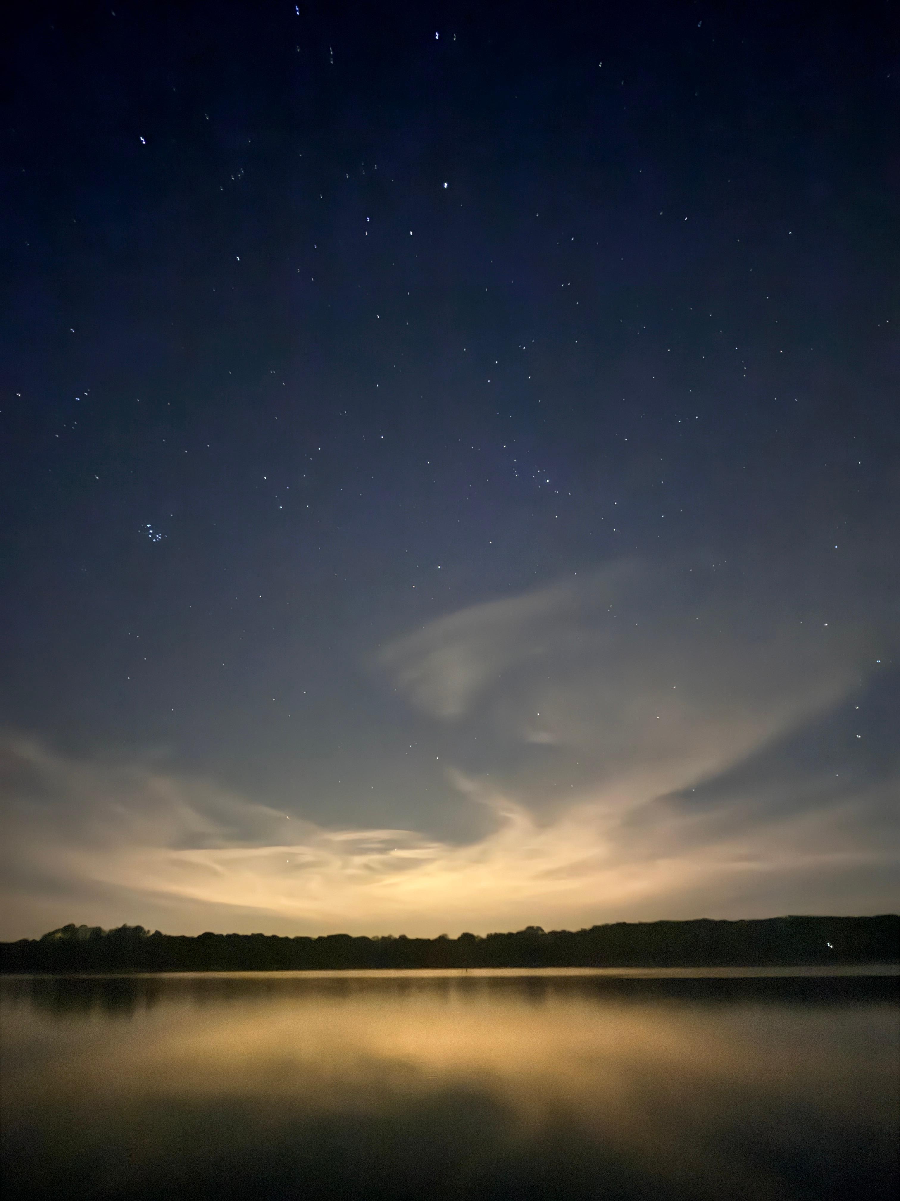 Stargazing on the dock…. No edits, just nighttime setting with no flash on iPhone