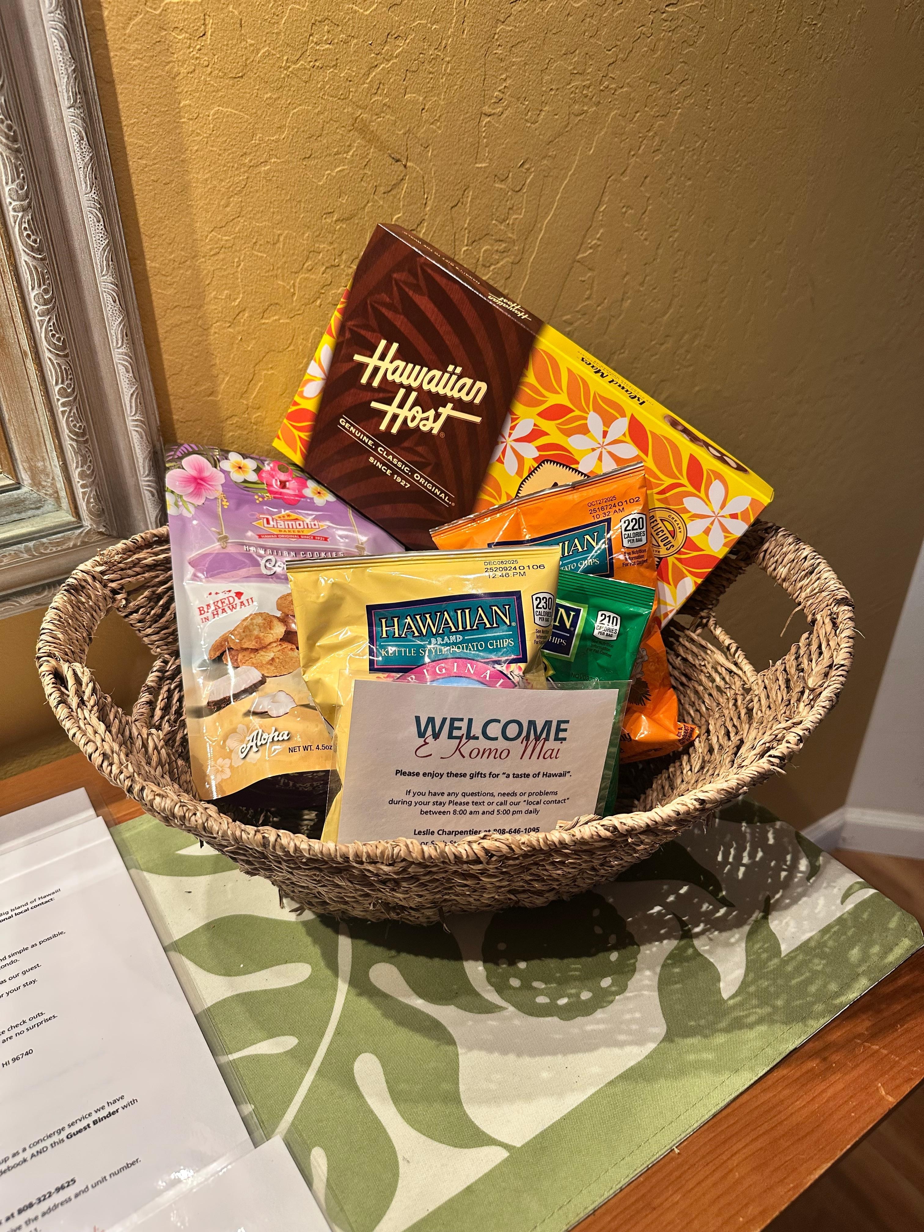 Goodies from the owner! Fabulous! 