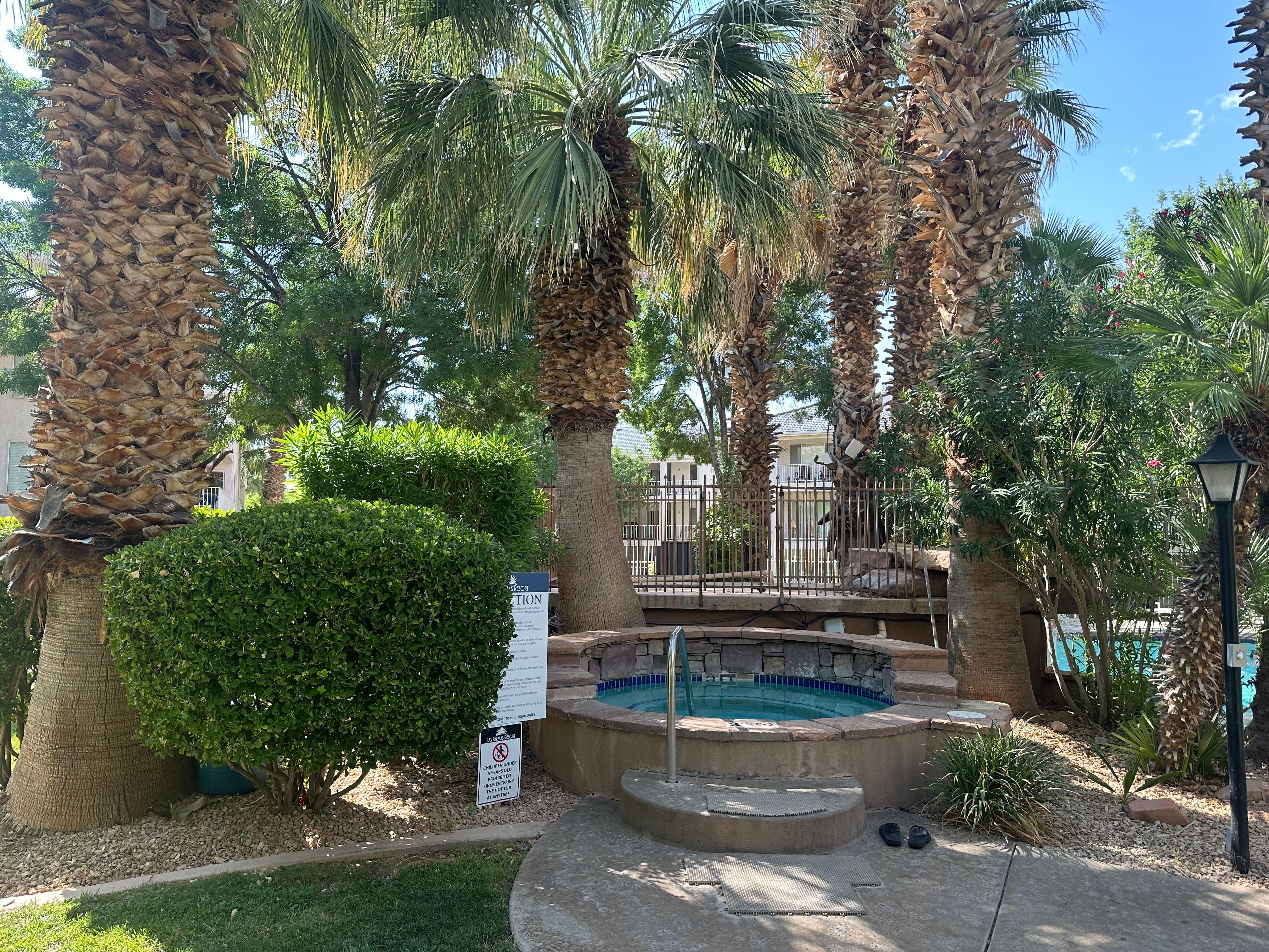 The hot tub at the pool site. 