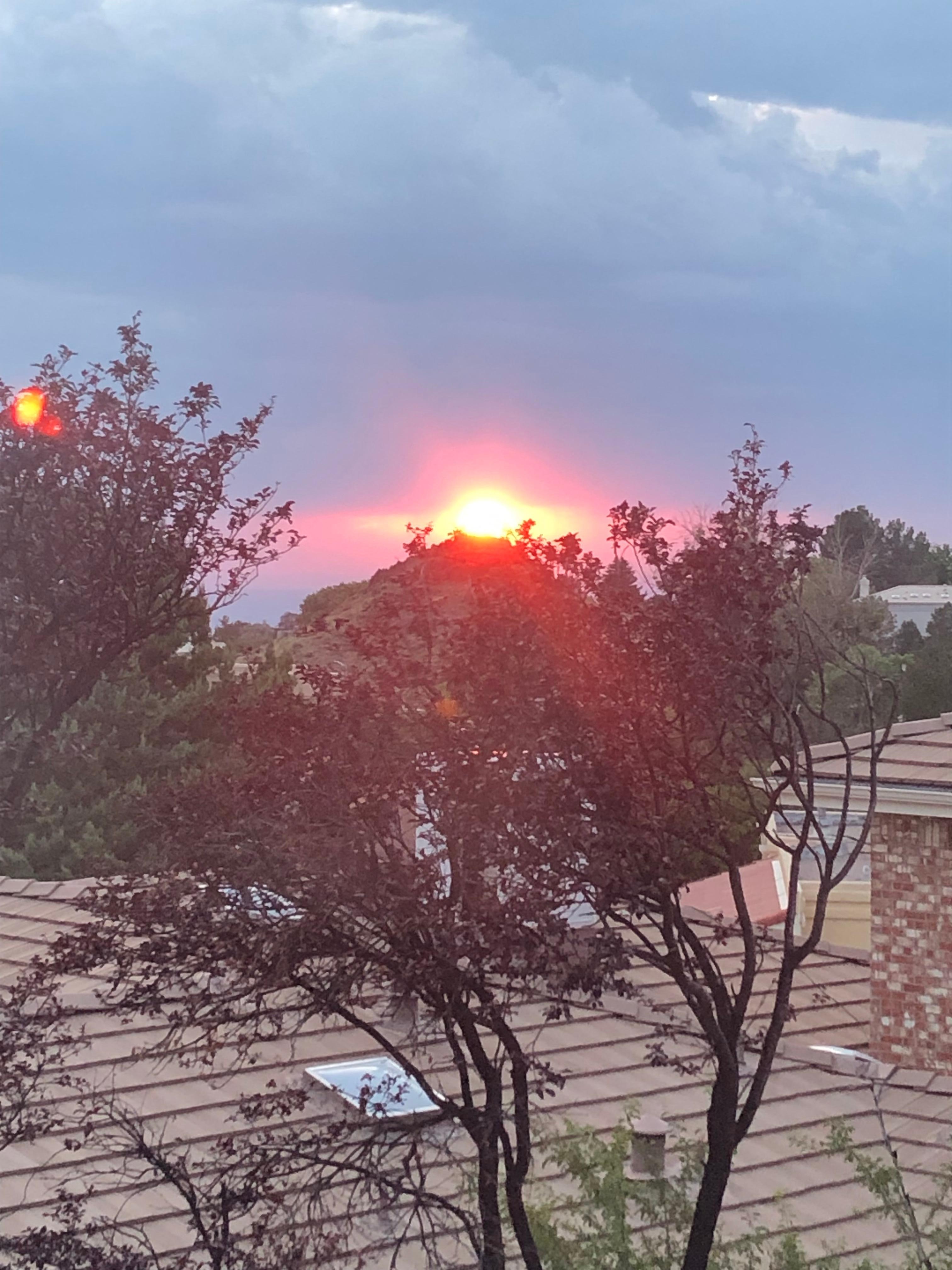 Sunset view on our first evening in the home!