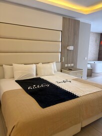 Our room. We added the special blanket.