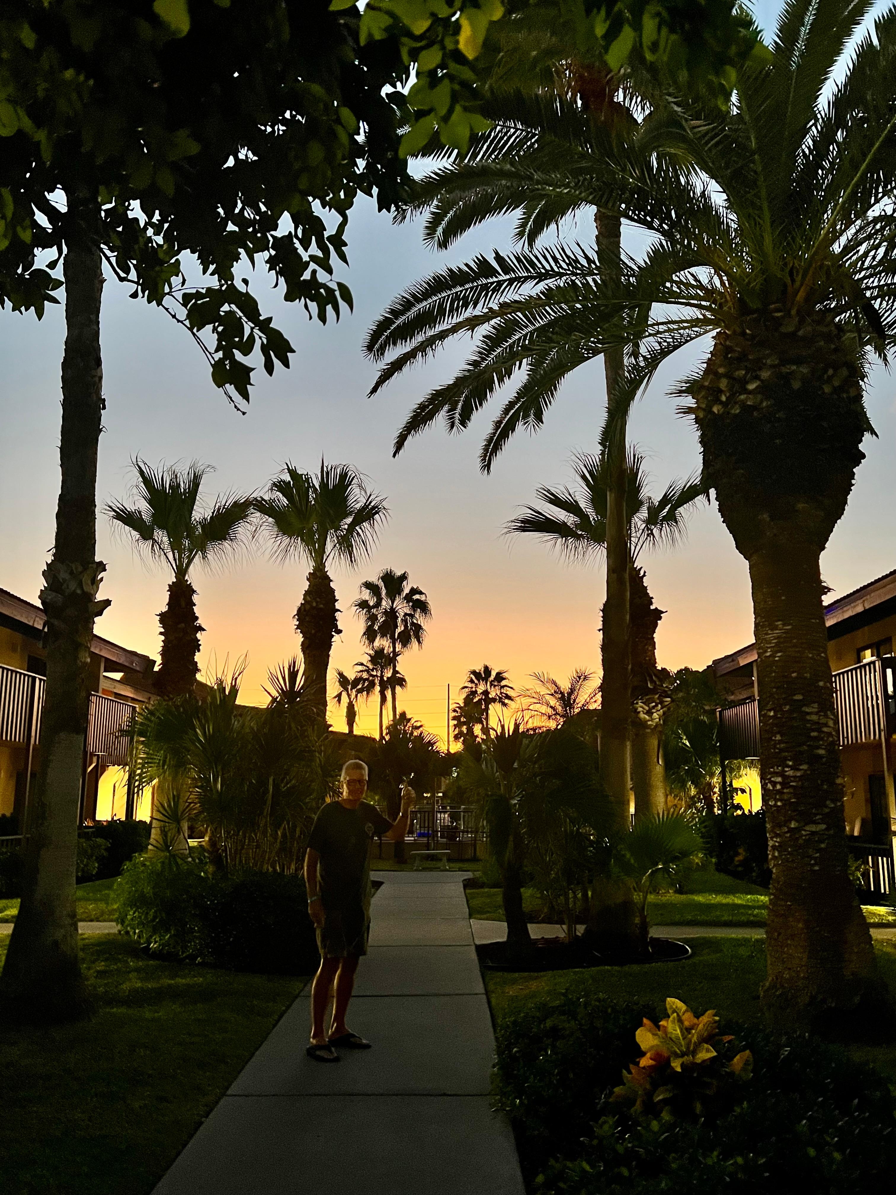 Courtyard at Tiki at night