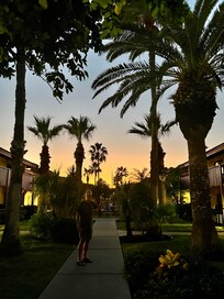 Courtyard at Tiki at night