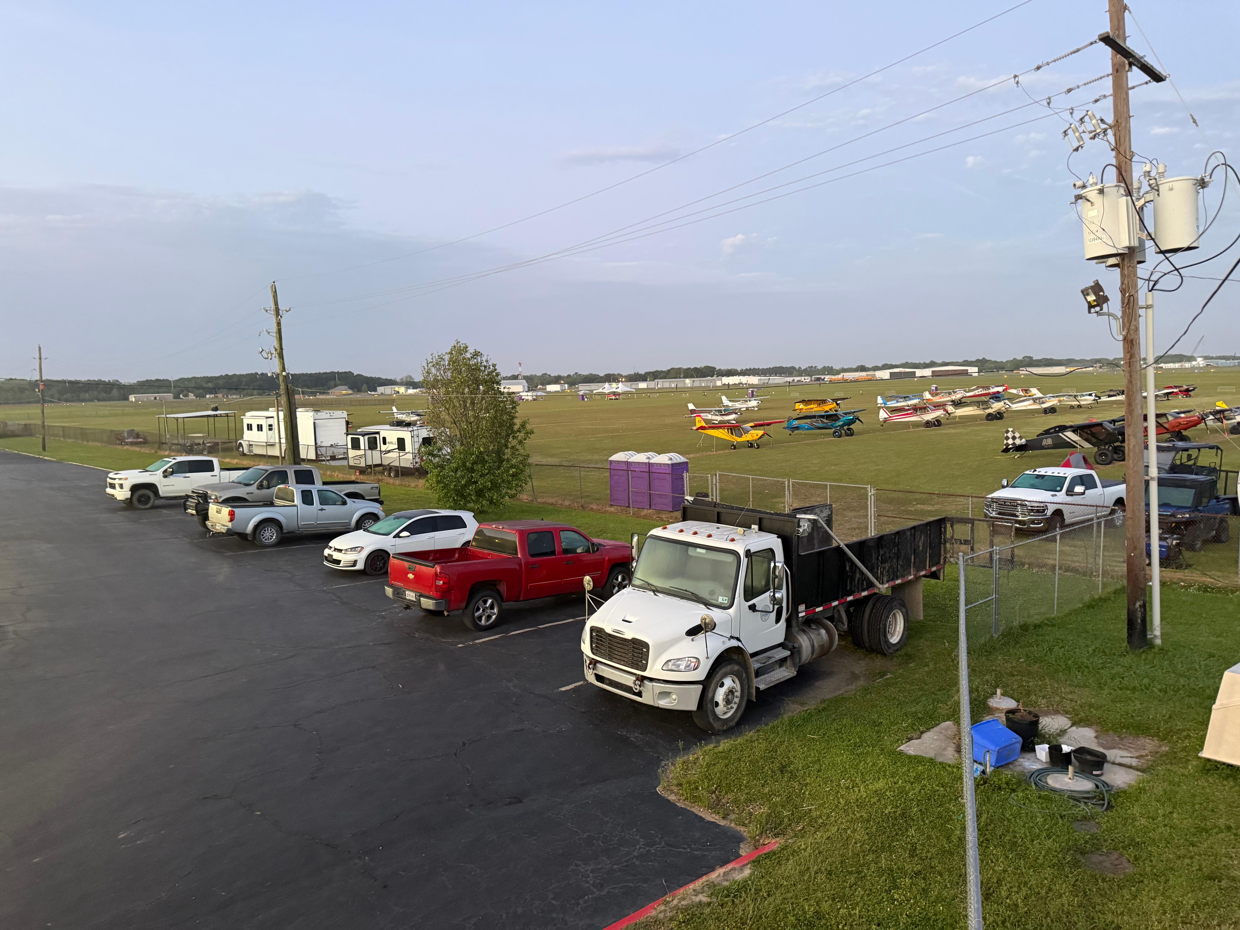 Ample parking near back gate. 