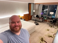 Entering the room for the first time. Spotless and spacious for even a large man such as myself.