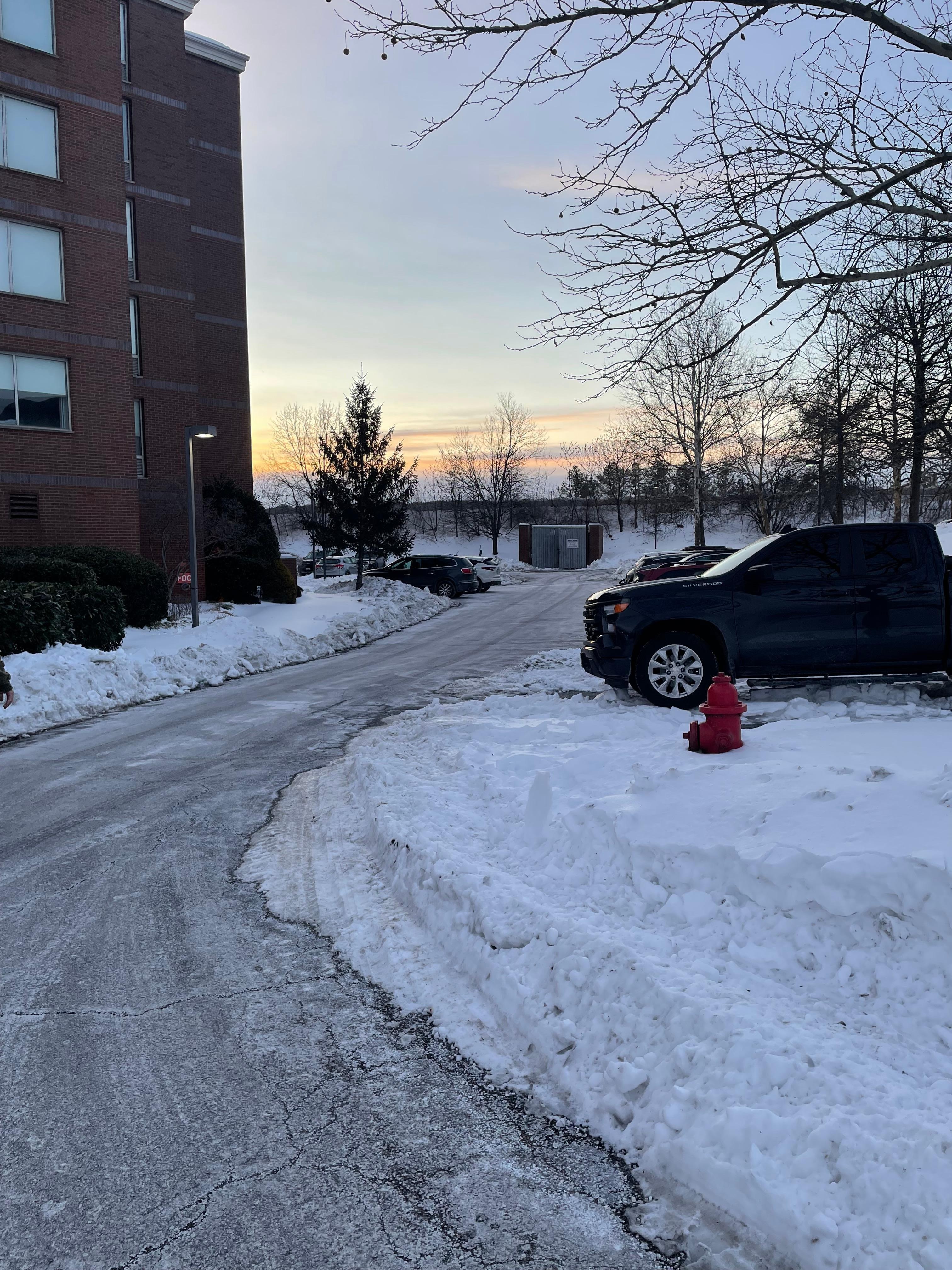 The hotel did a horrible job of clearing the parking lot 
