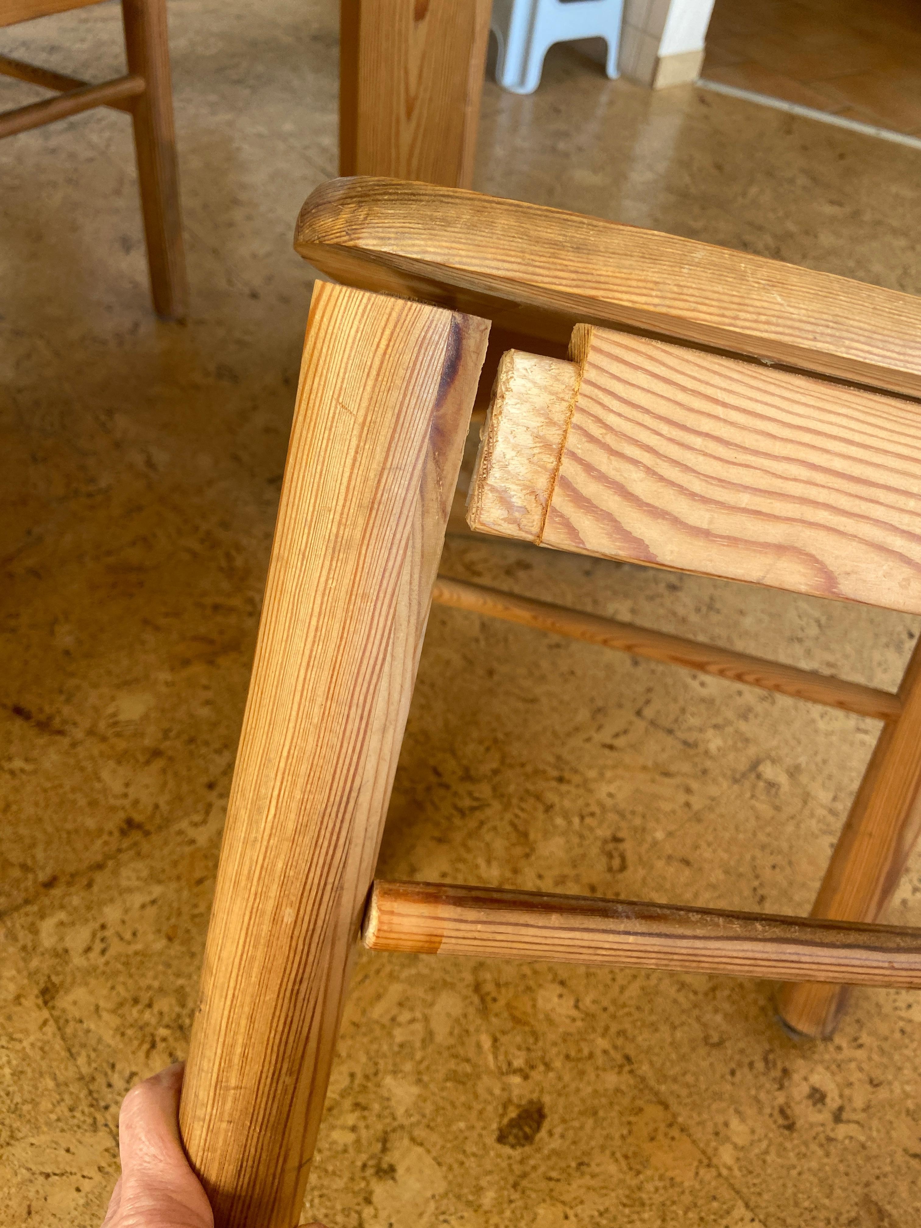 Defekte, wacklige Stühel