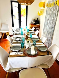 Lunch set up in Dining room