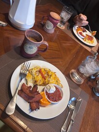 Delicious Frittata, bacon cooked perfectly.