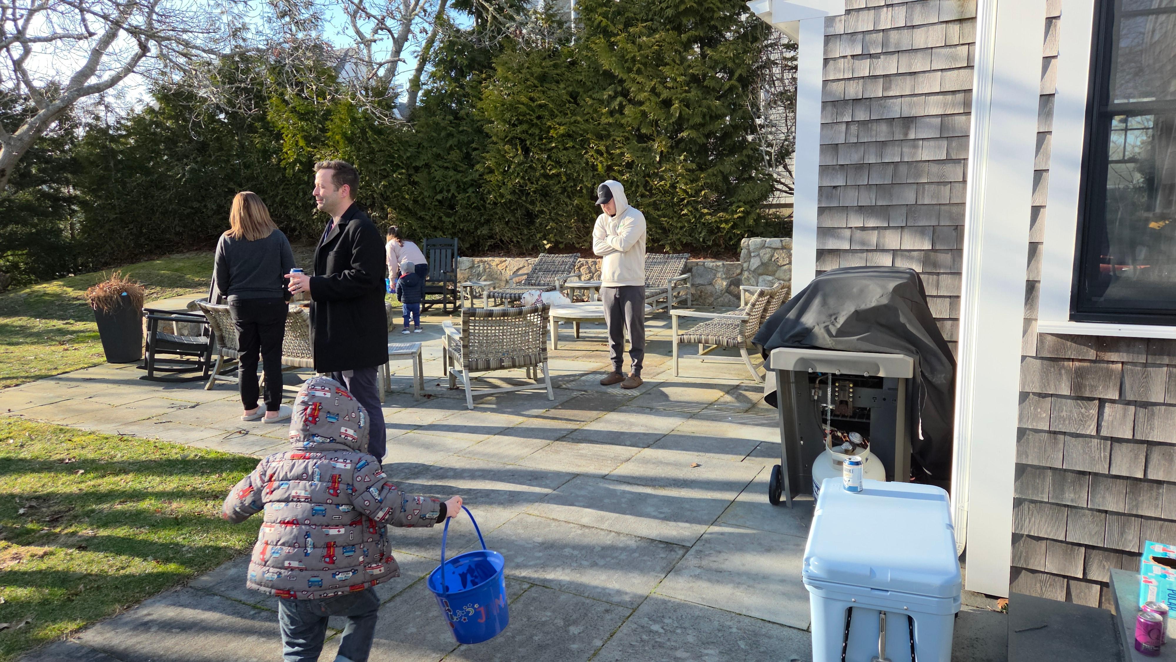 Egg hunt in the back yard