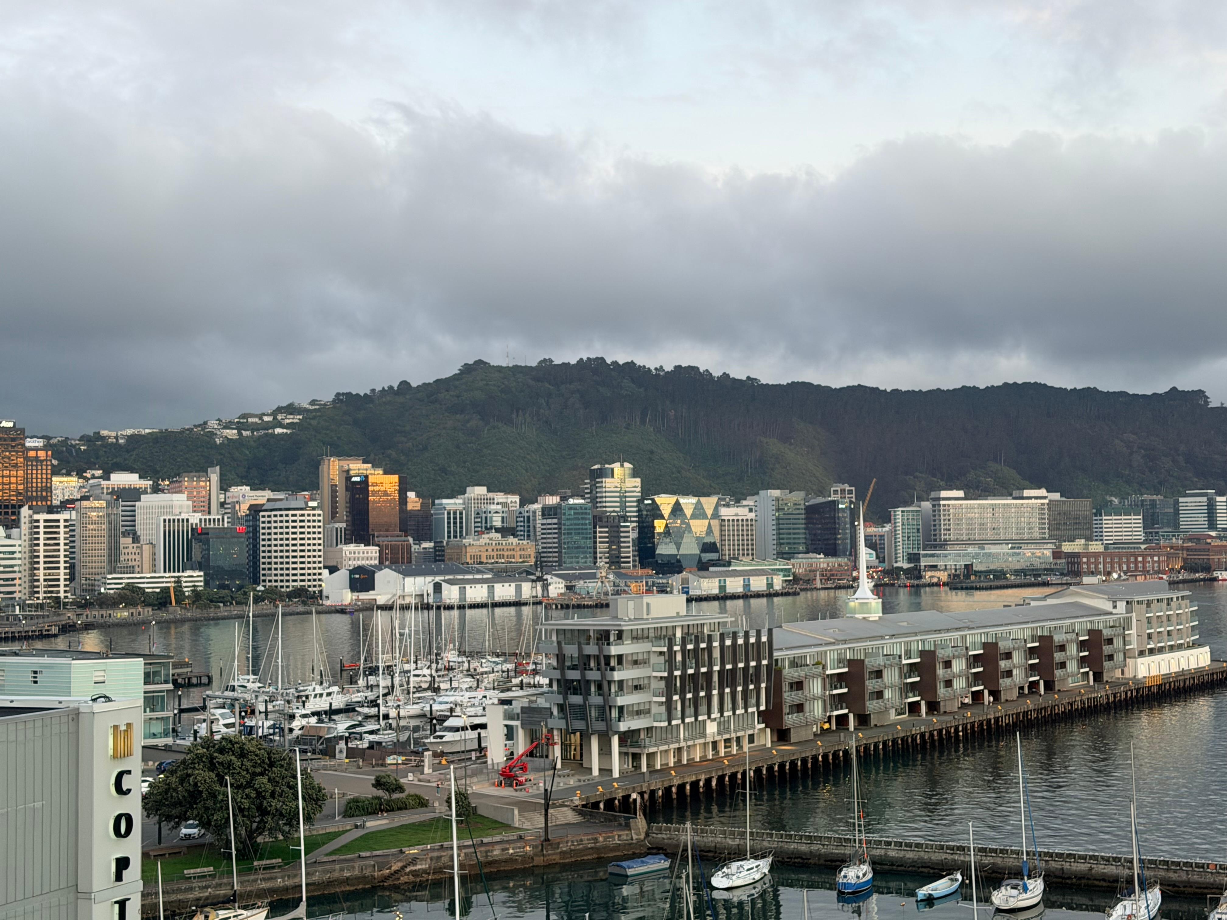 Sunrise from 911 across bay