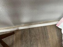 Baseboard kitchen/living room area