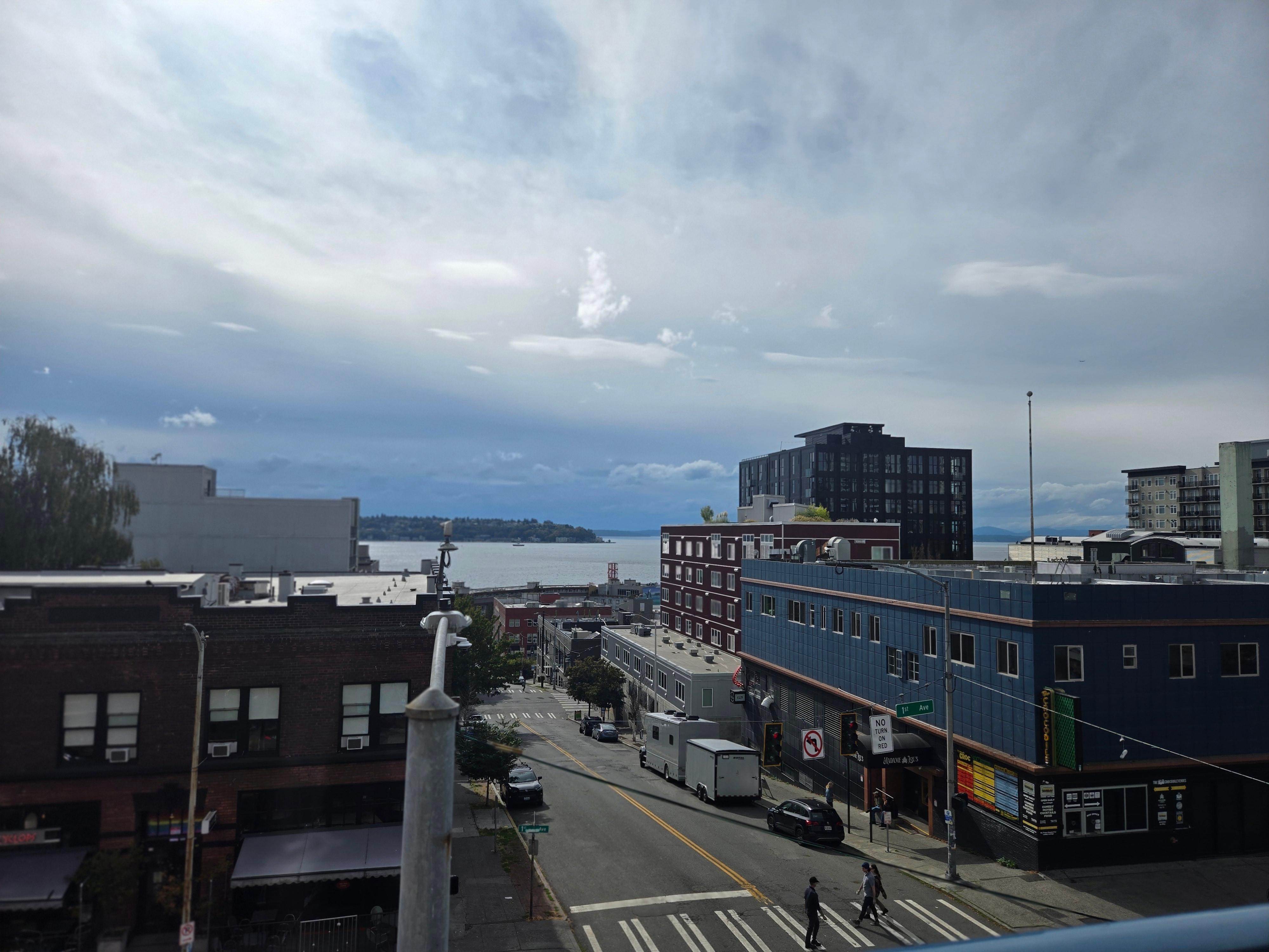 View from the corner balcony. 