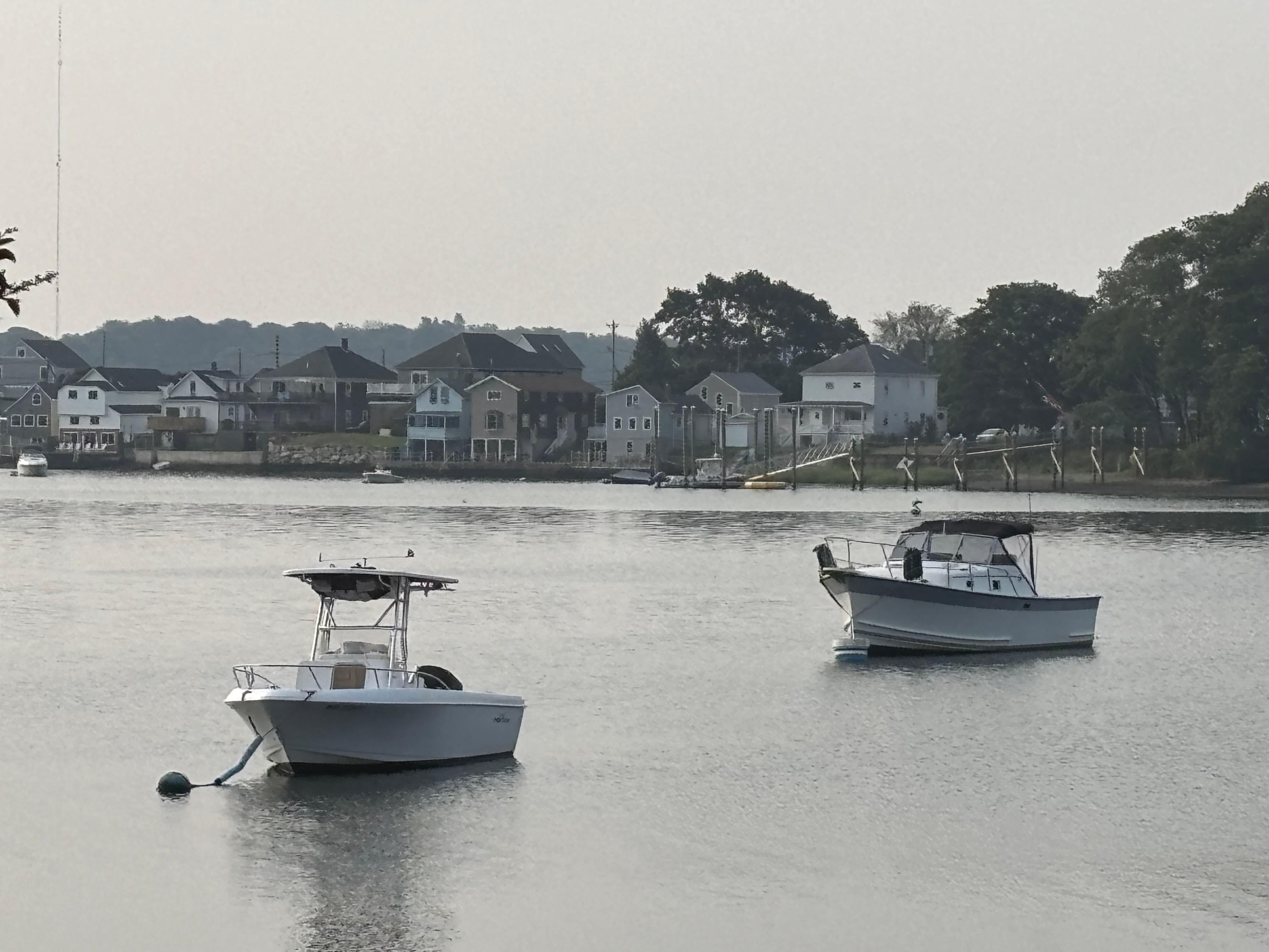 Waterfront looking out deck