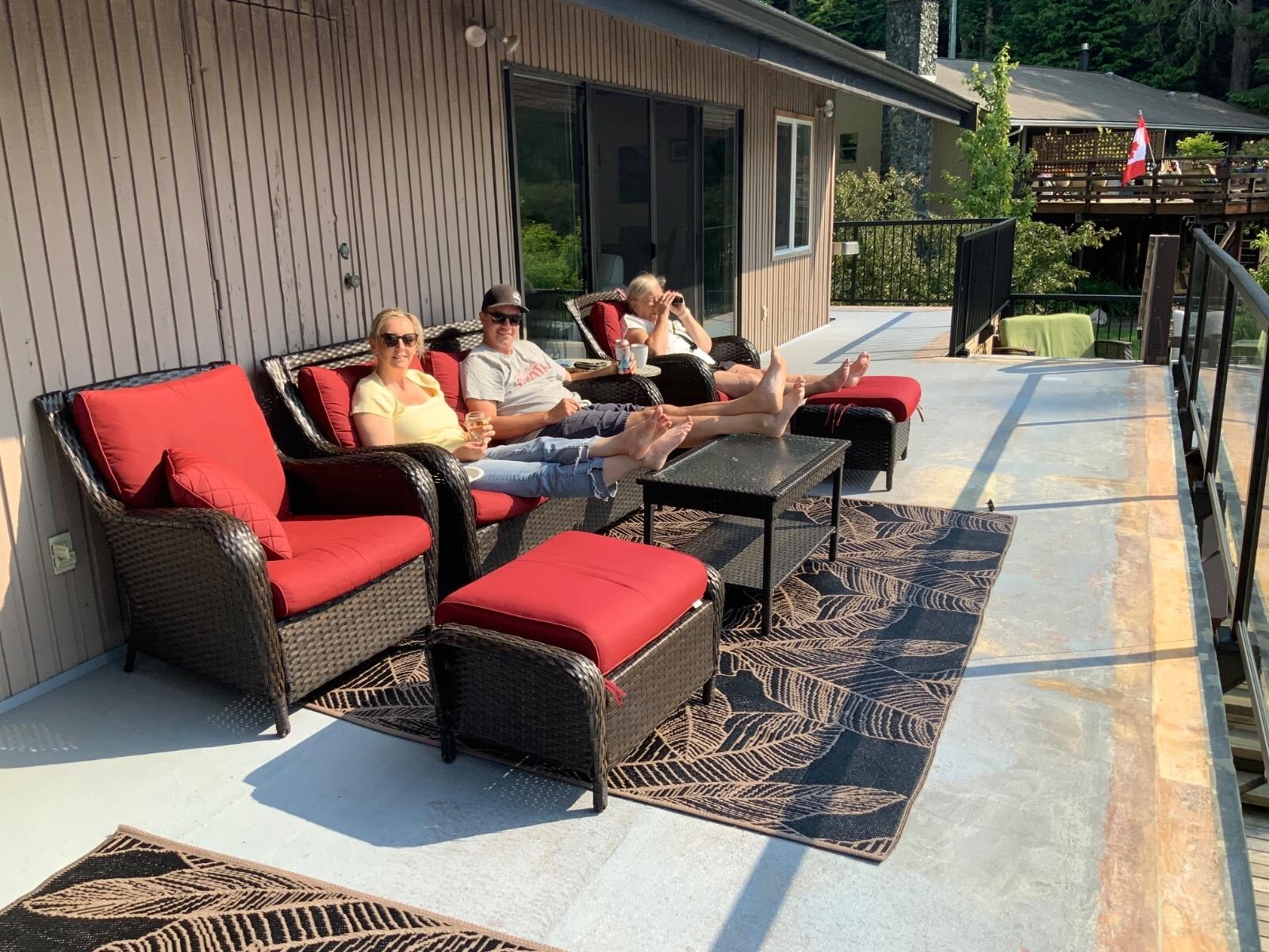 Many happy hours spent on the deck with the family