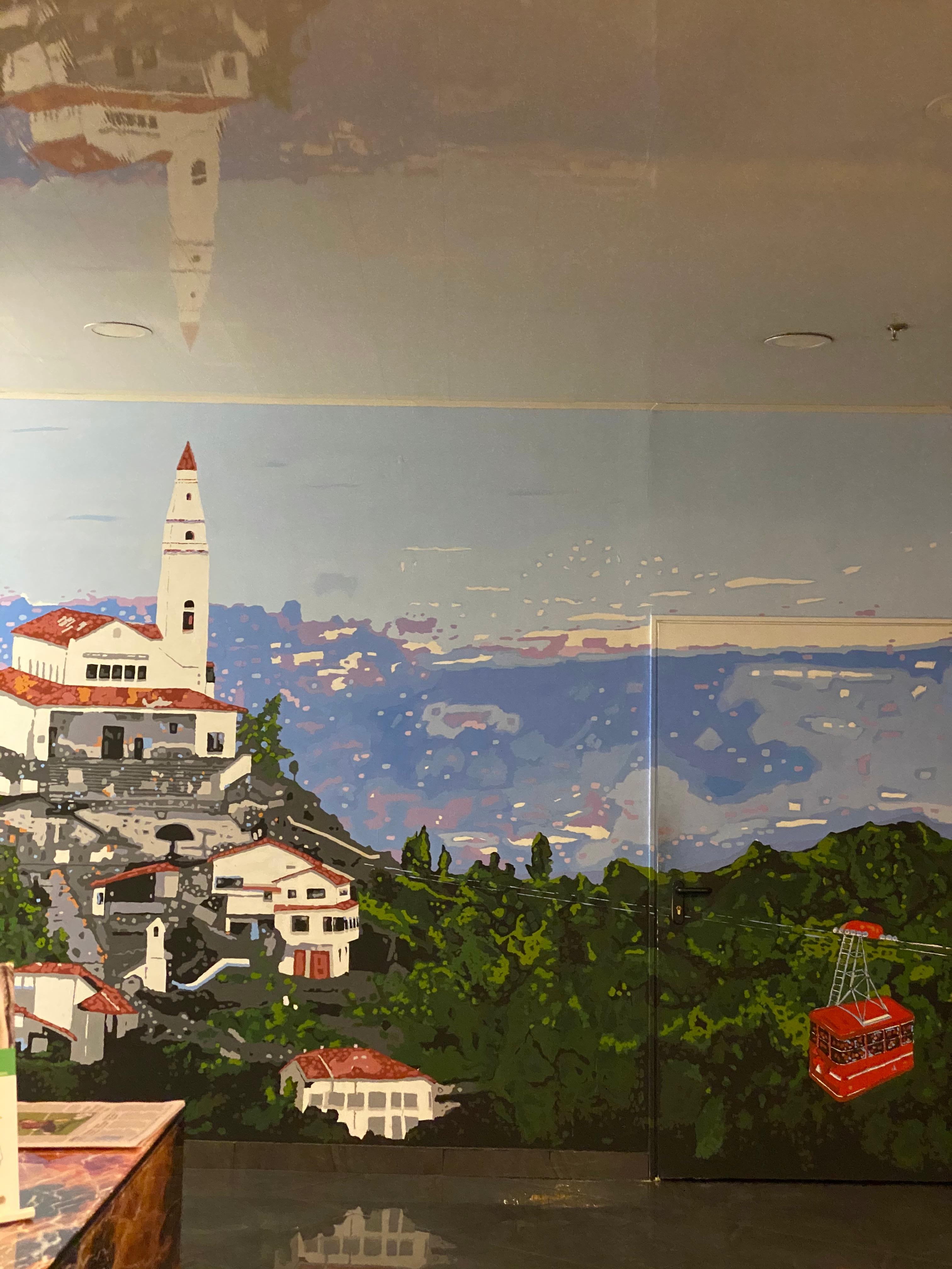 Mural in lobby 