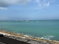 15 min walk along the foreshore past five star hotels to Discovery Mall and Waterbom Park