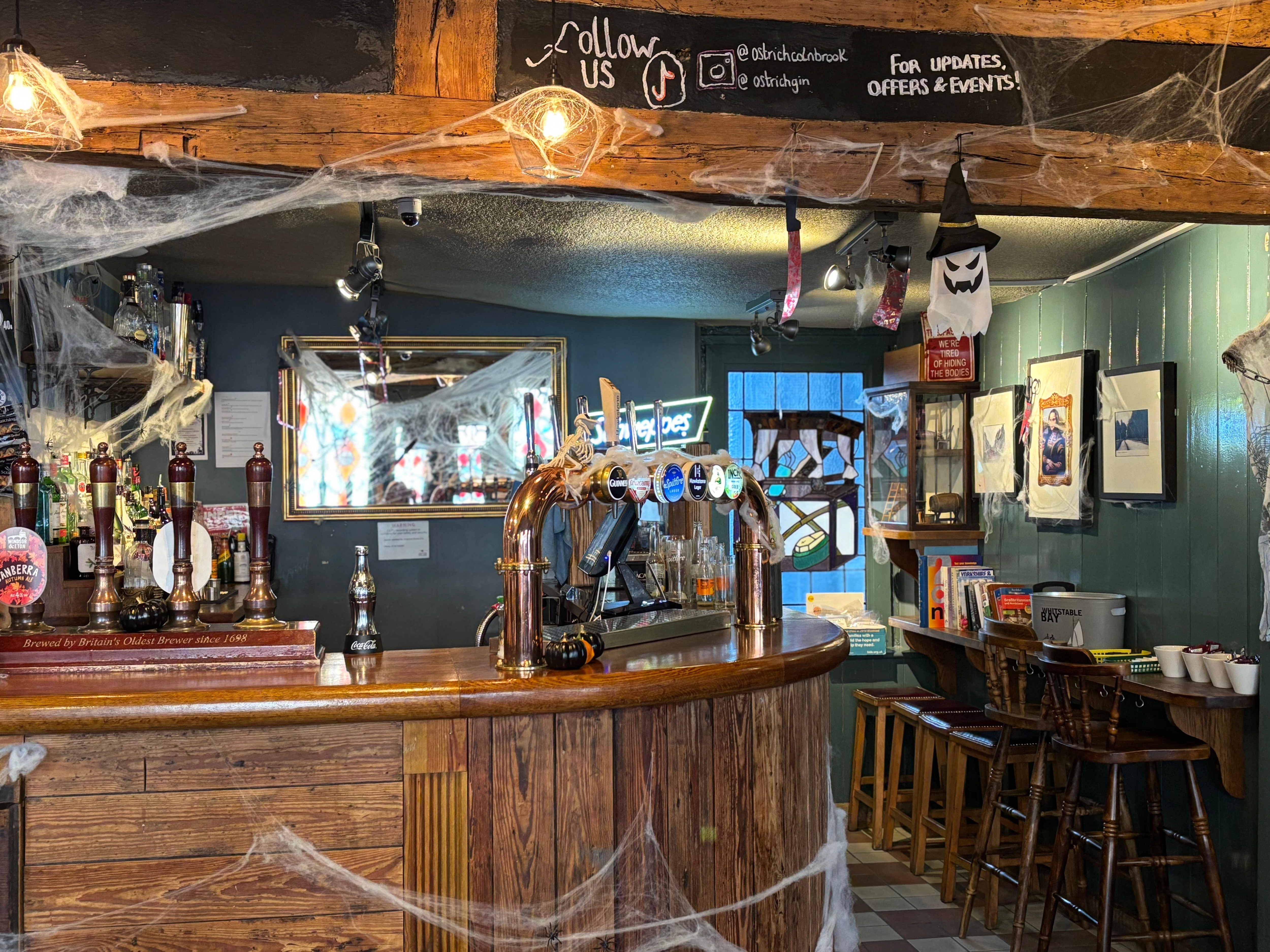 The whole place is decorated for Halloween! 