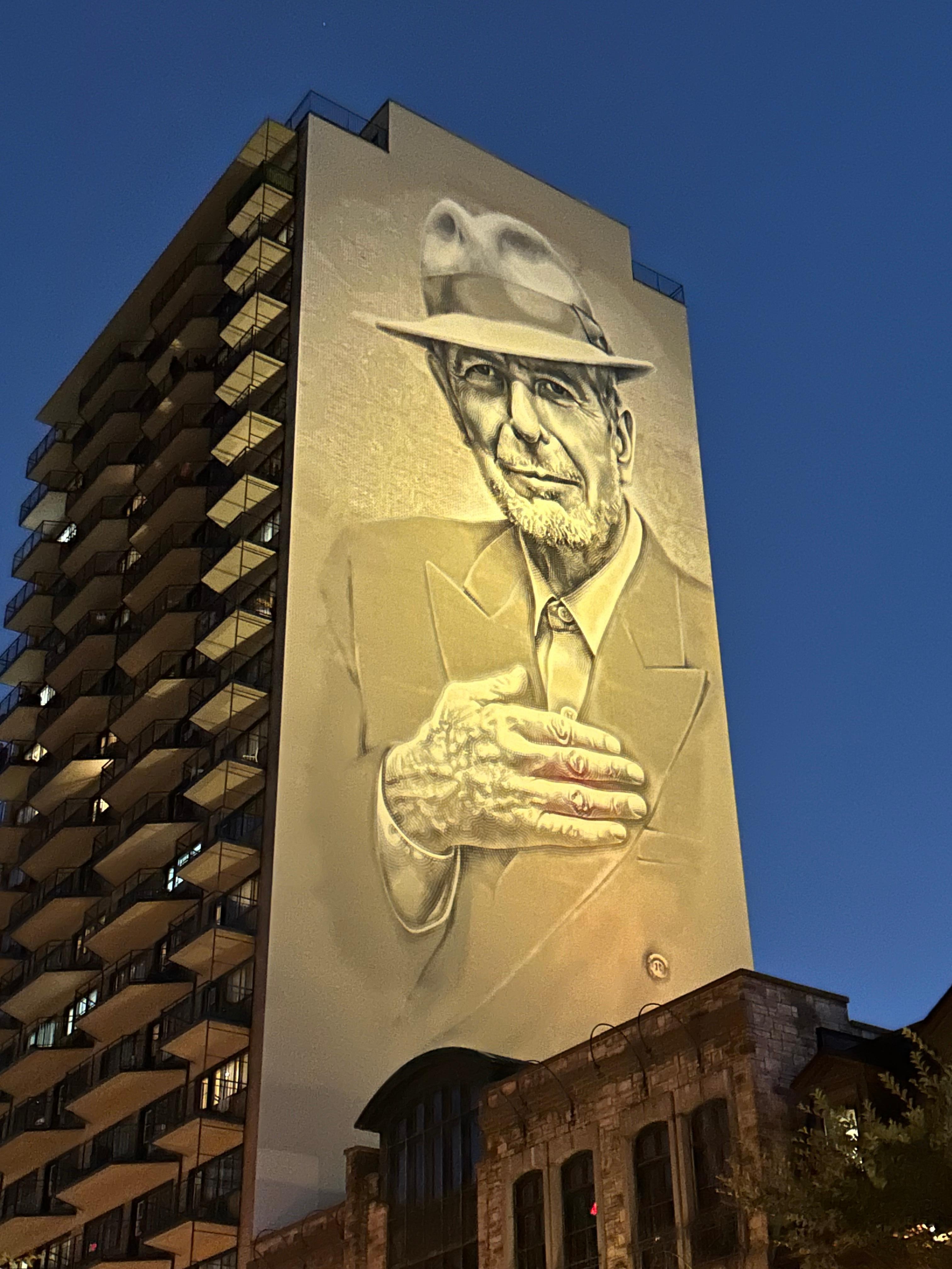 Sight on Leonard Cohen mural
