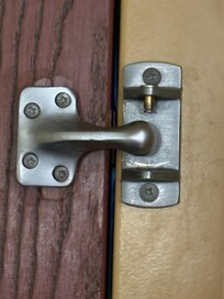 Broken latch on the door