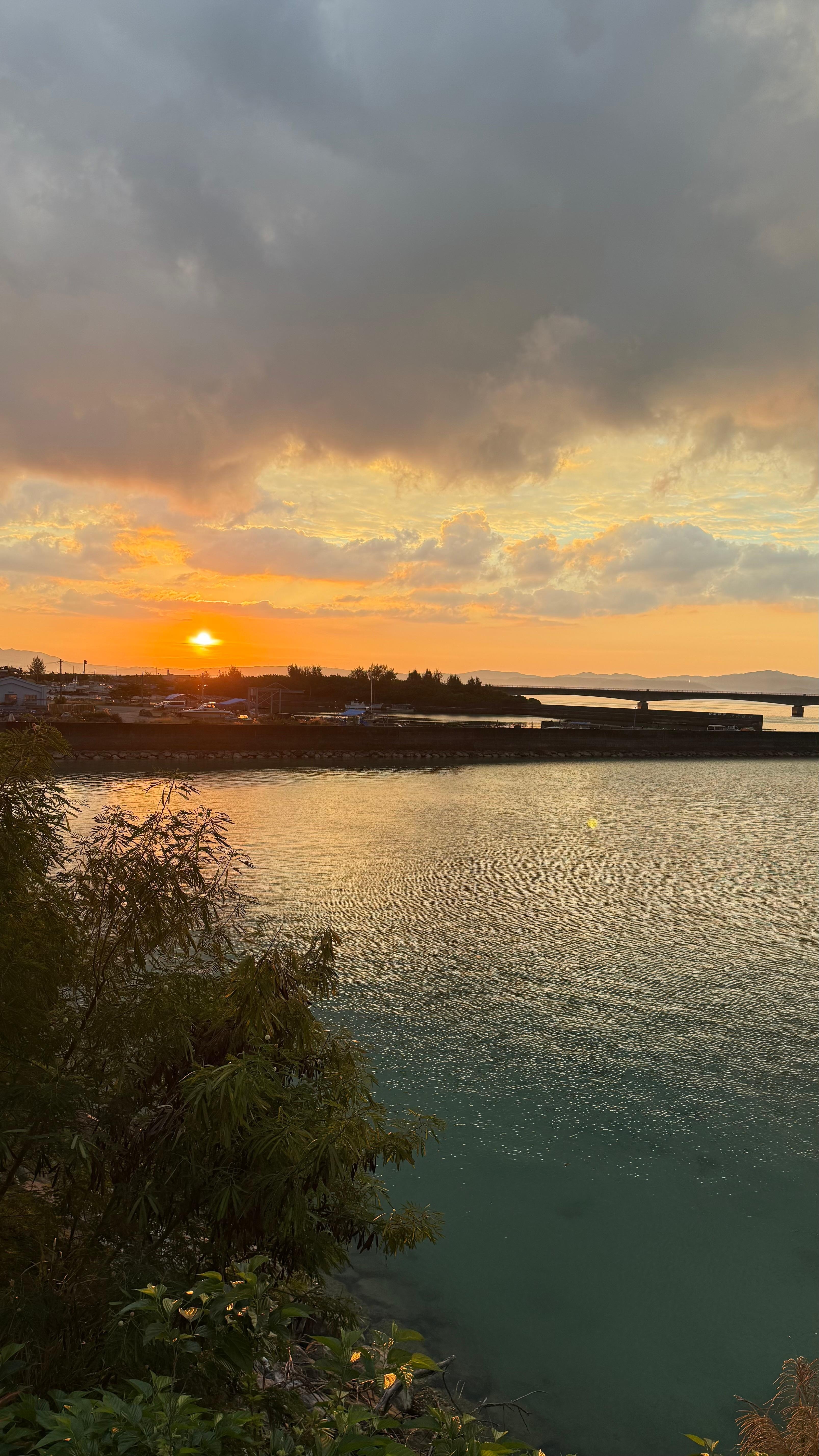やどから朝陽が見えます