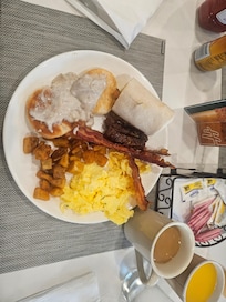 Example of the buffet breakfast