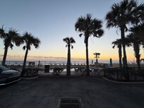 Beach view from parking lot