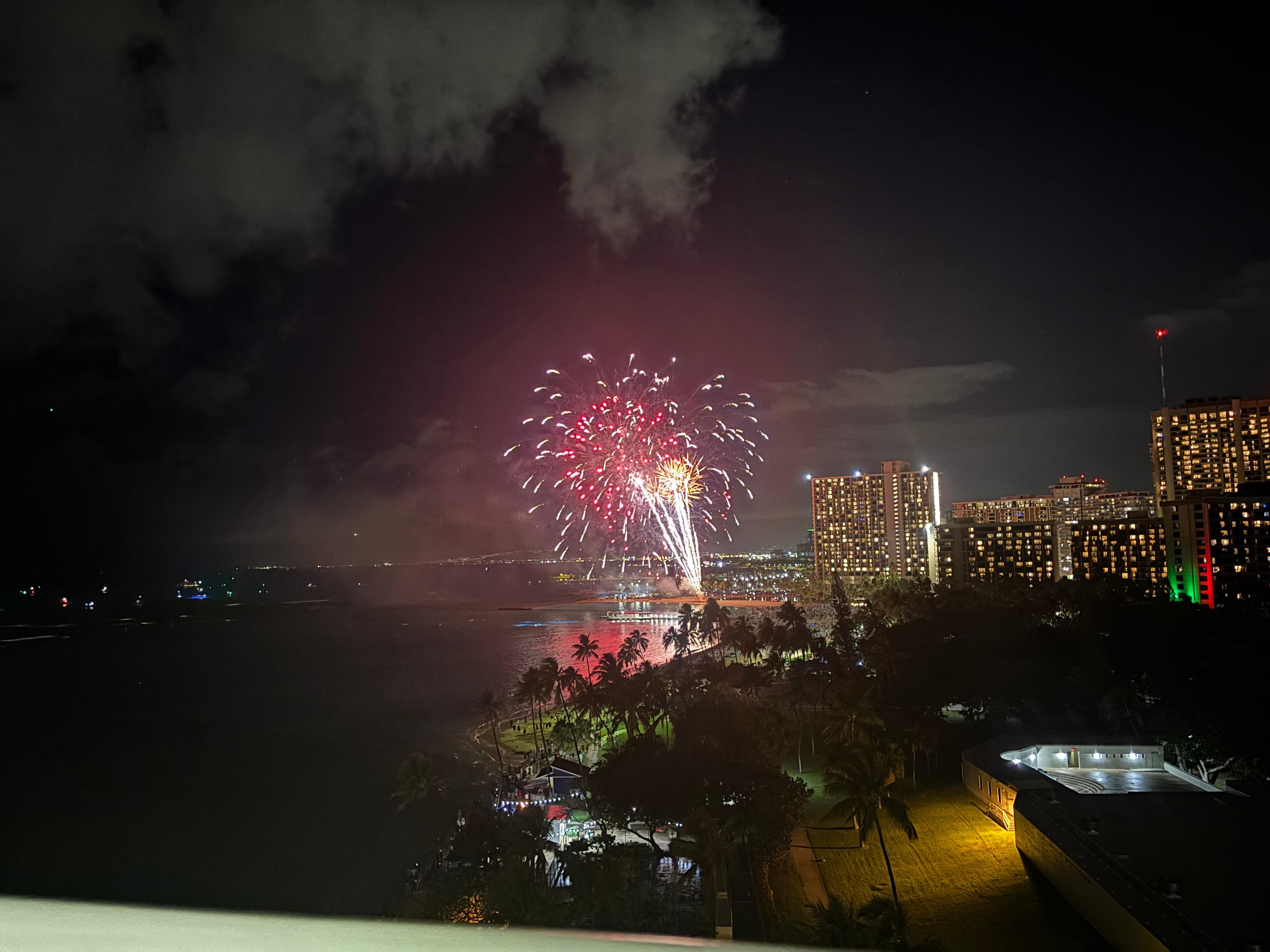 Fireworks from the lanai. 