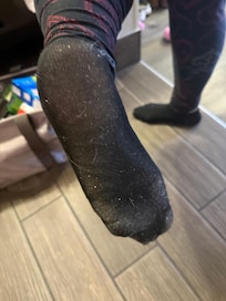 My wife’s sock minutes after walking into the room