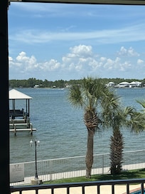 A view from the balcony.