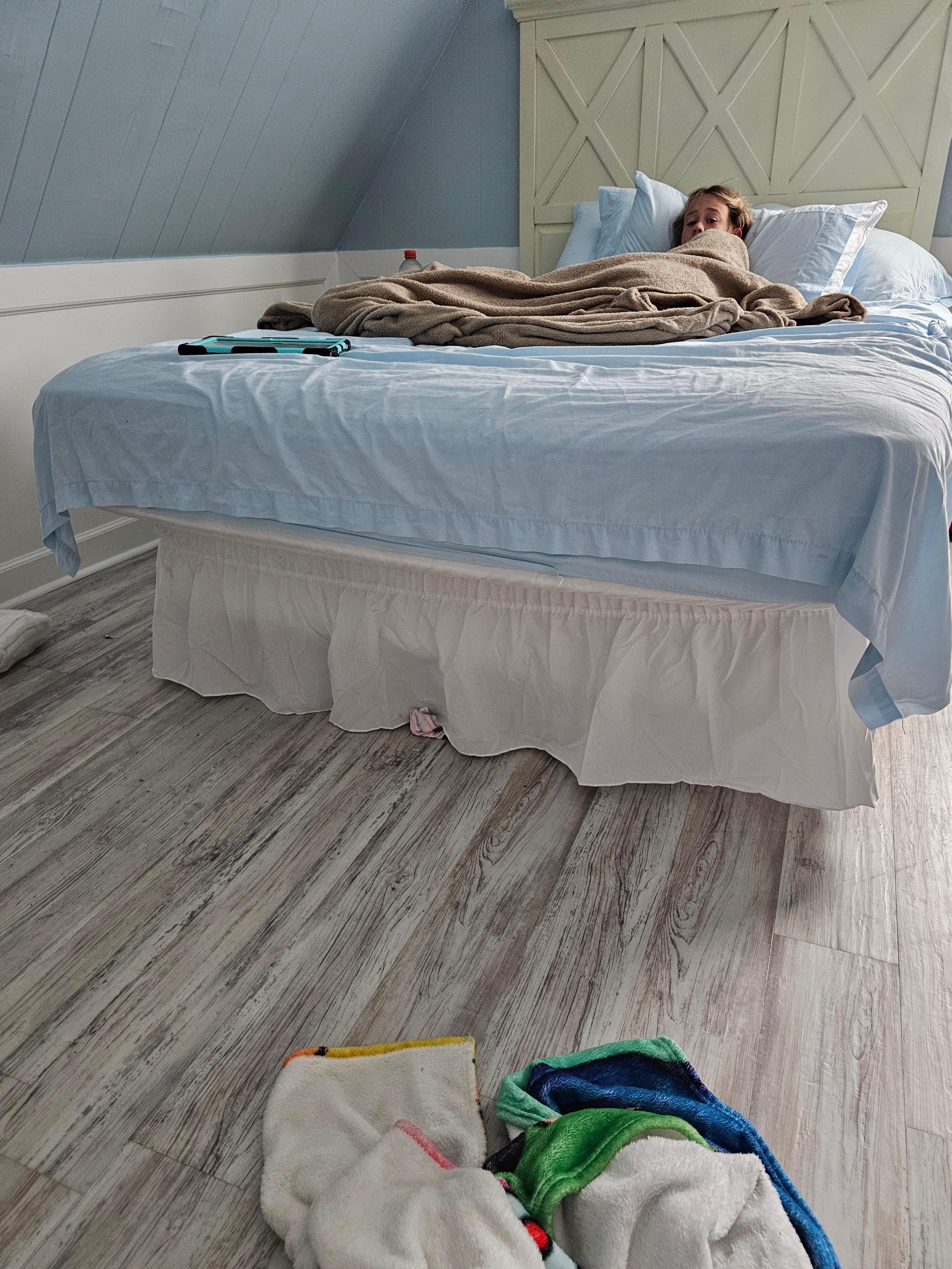 double bed on a twin frame