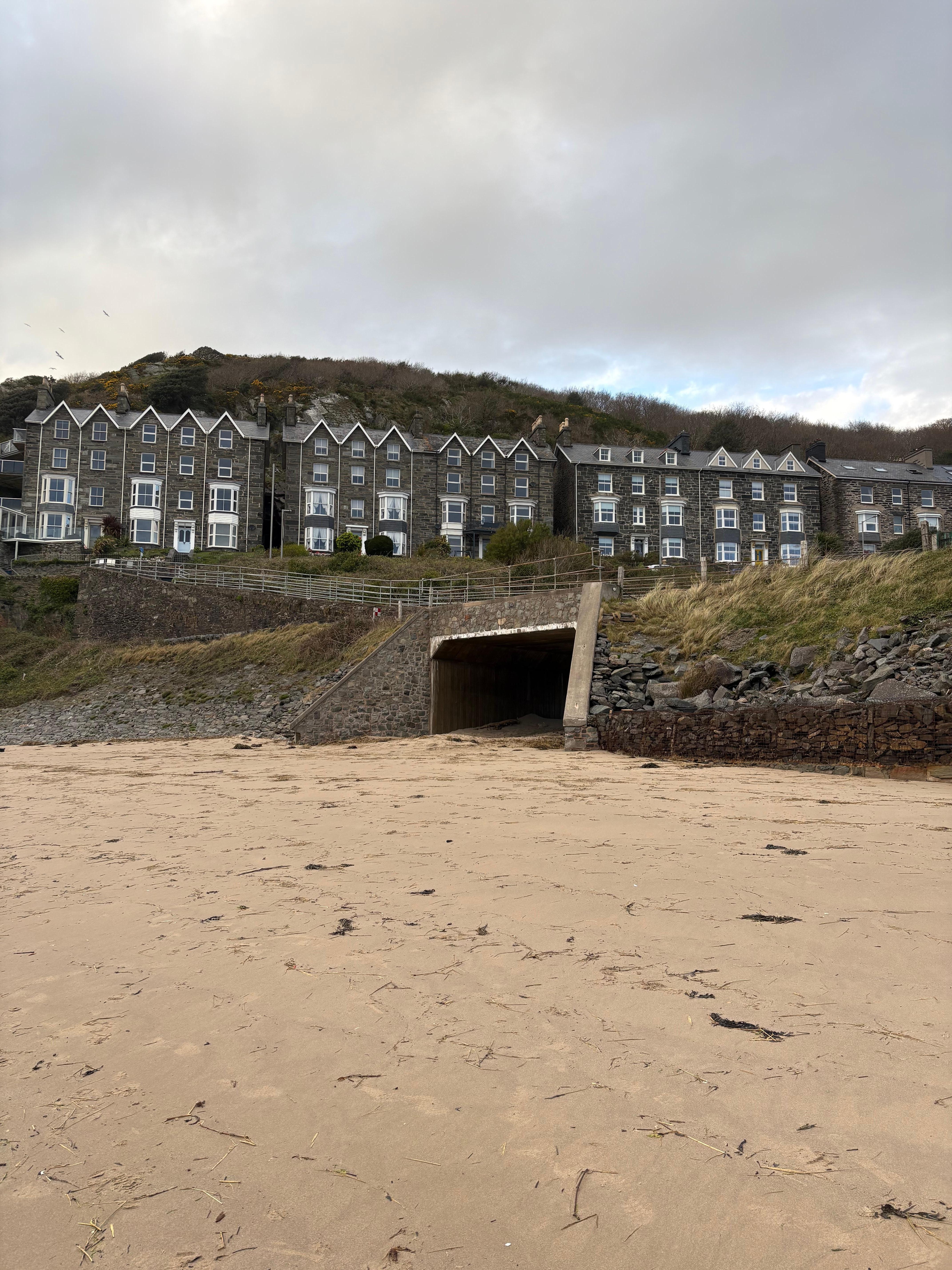 Beach in front of the house