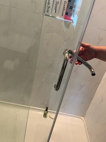 Broken shower door handle