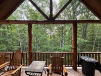With the secluded location and sloping site, the deck feels like you are in a tree house.
