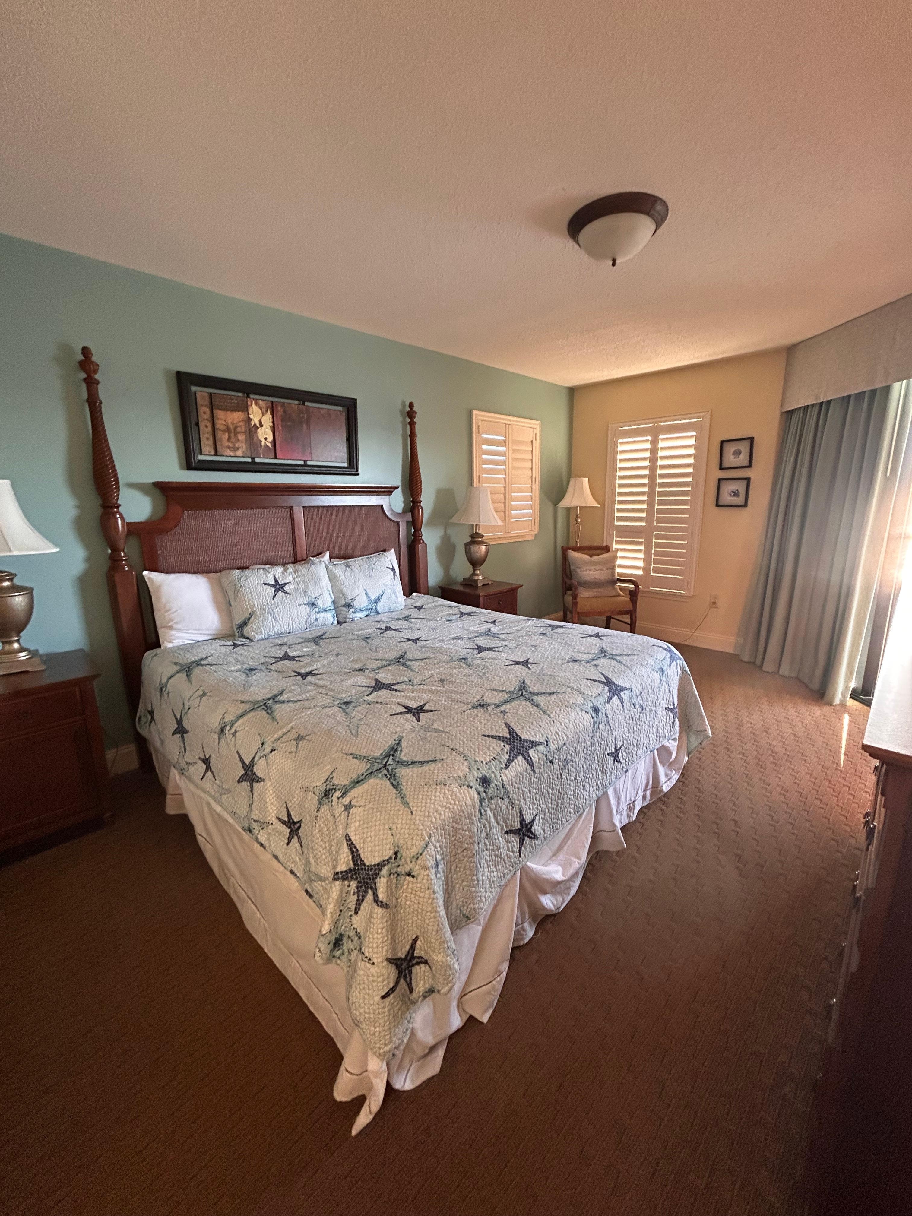 Master bedroom with access to balcony