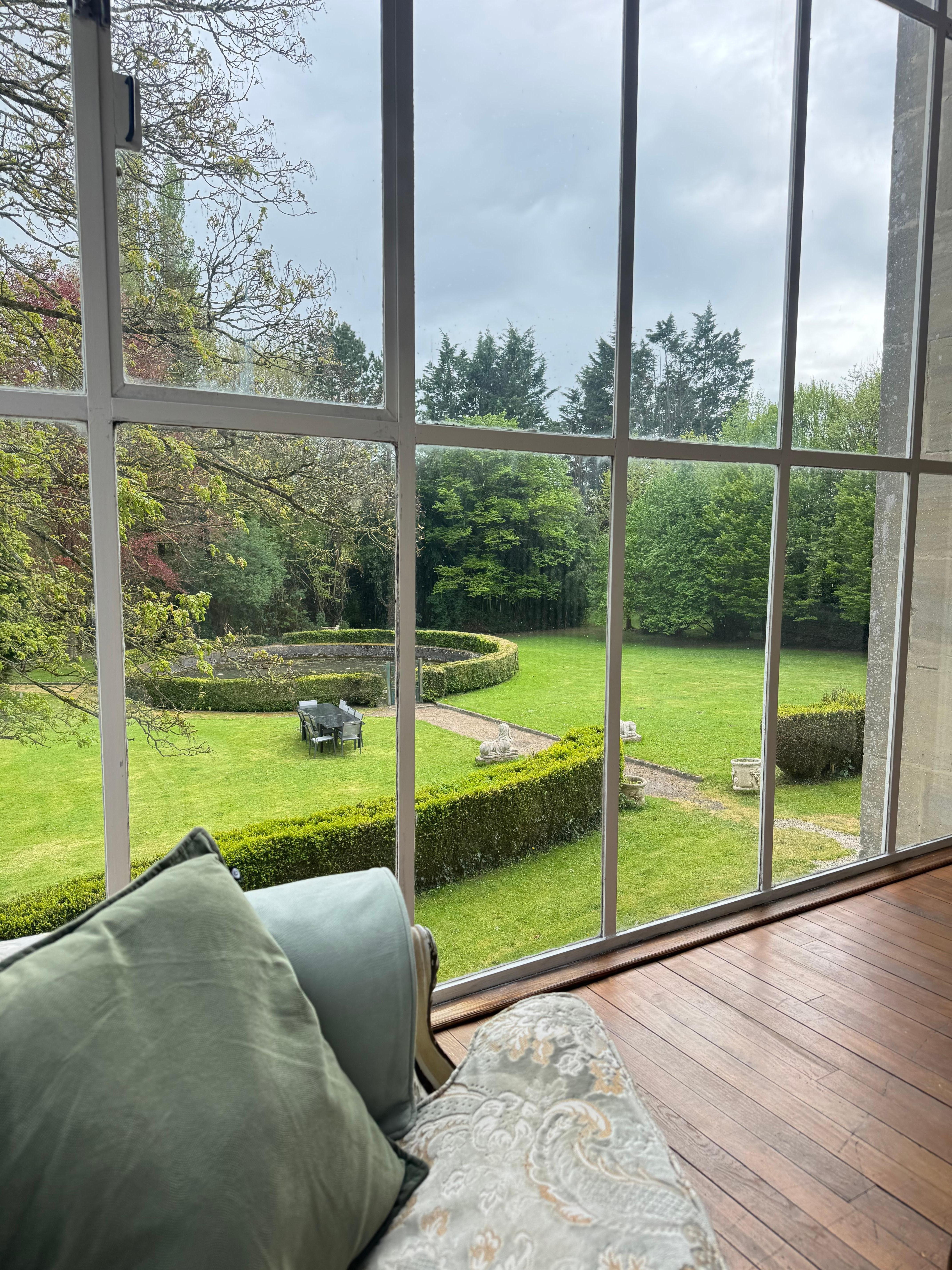 View from the salon in fireplace room