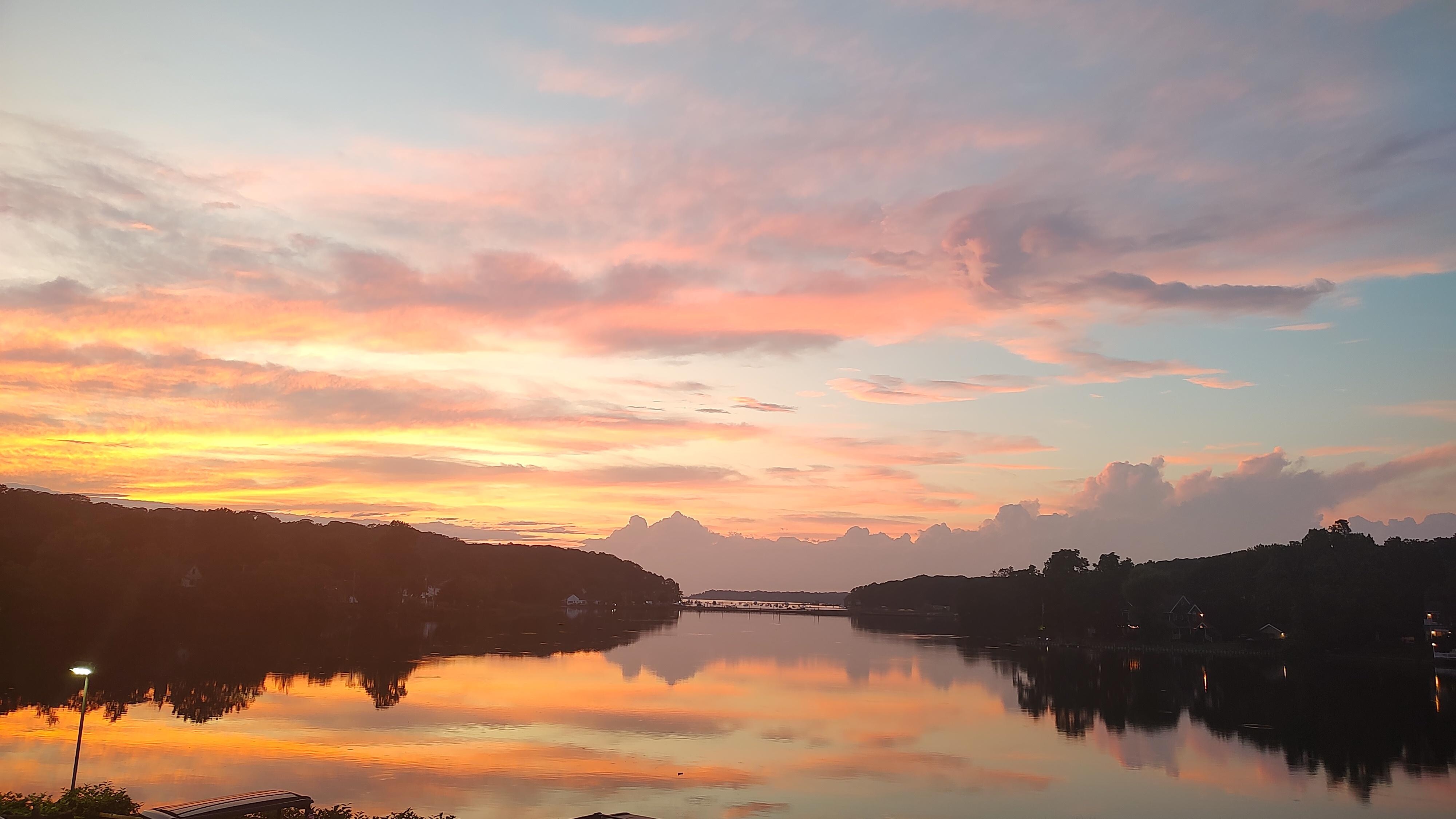 Beautiful sunset from room balcony.