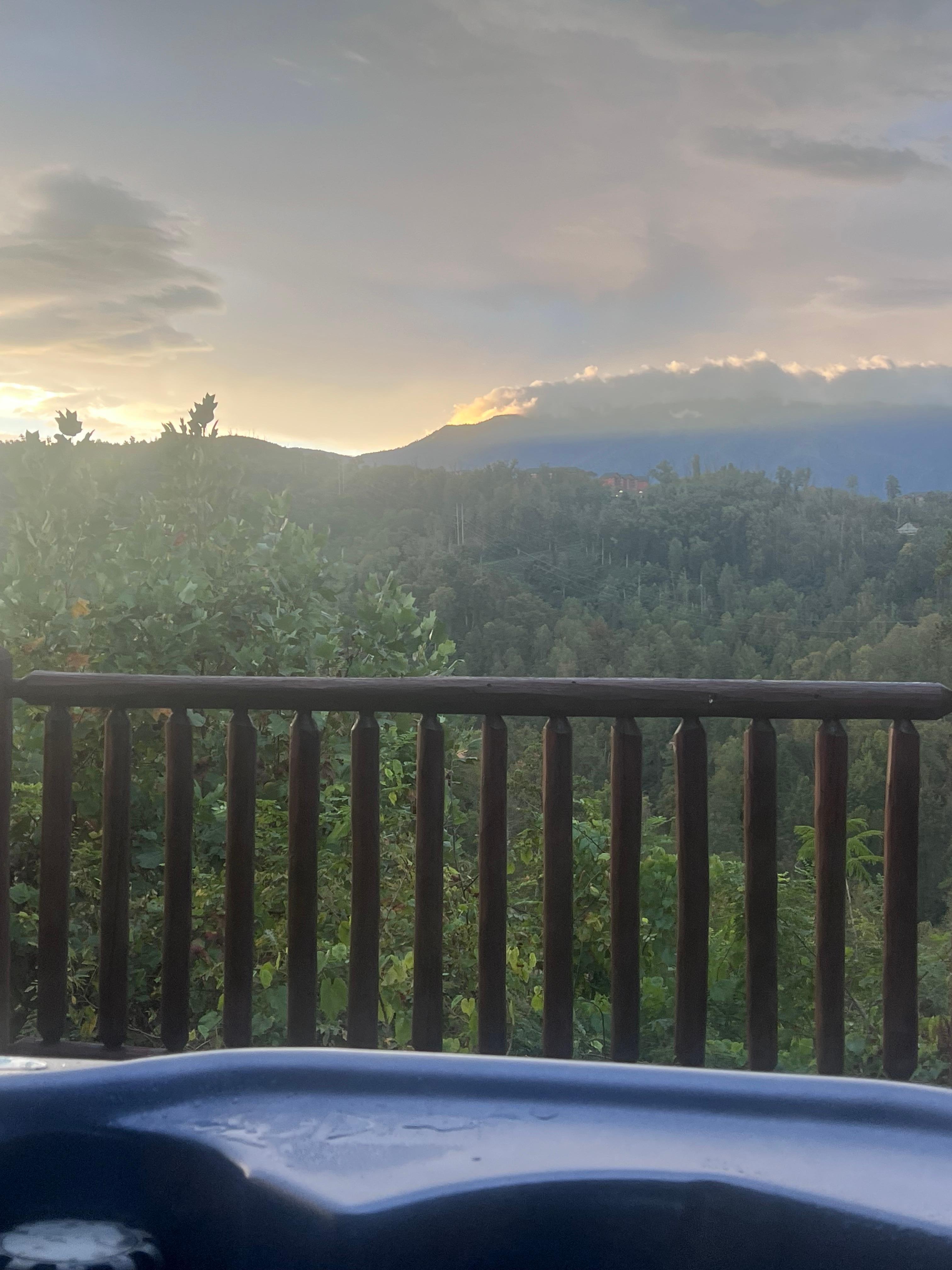 View from hot tub