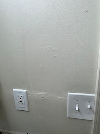 The wall looks like it was just plastered on really quick