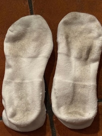 Brand new socks after taking 7 steps from living room to kitchen.