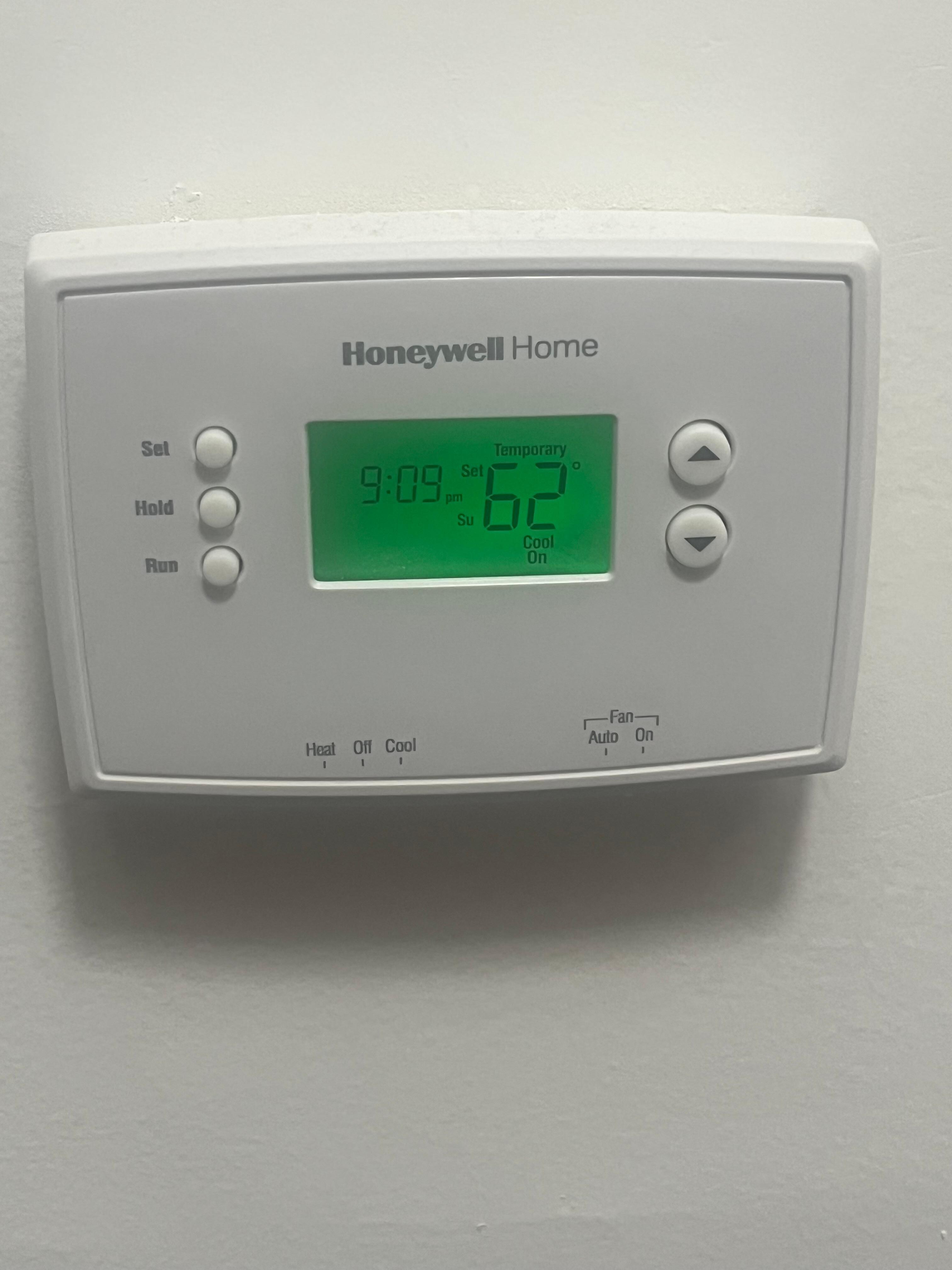 Thermostat setting 